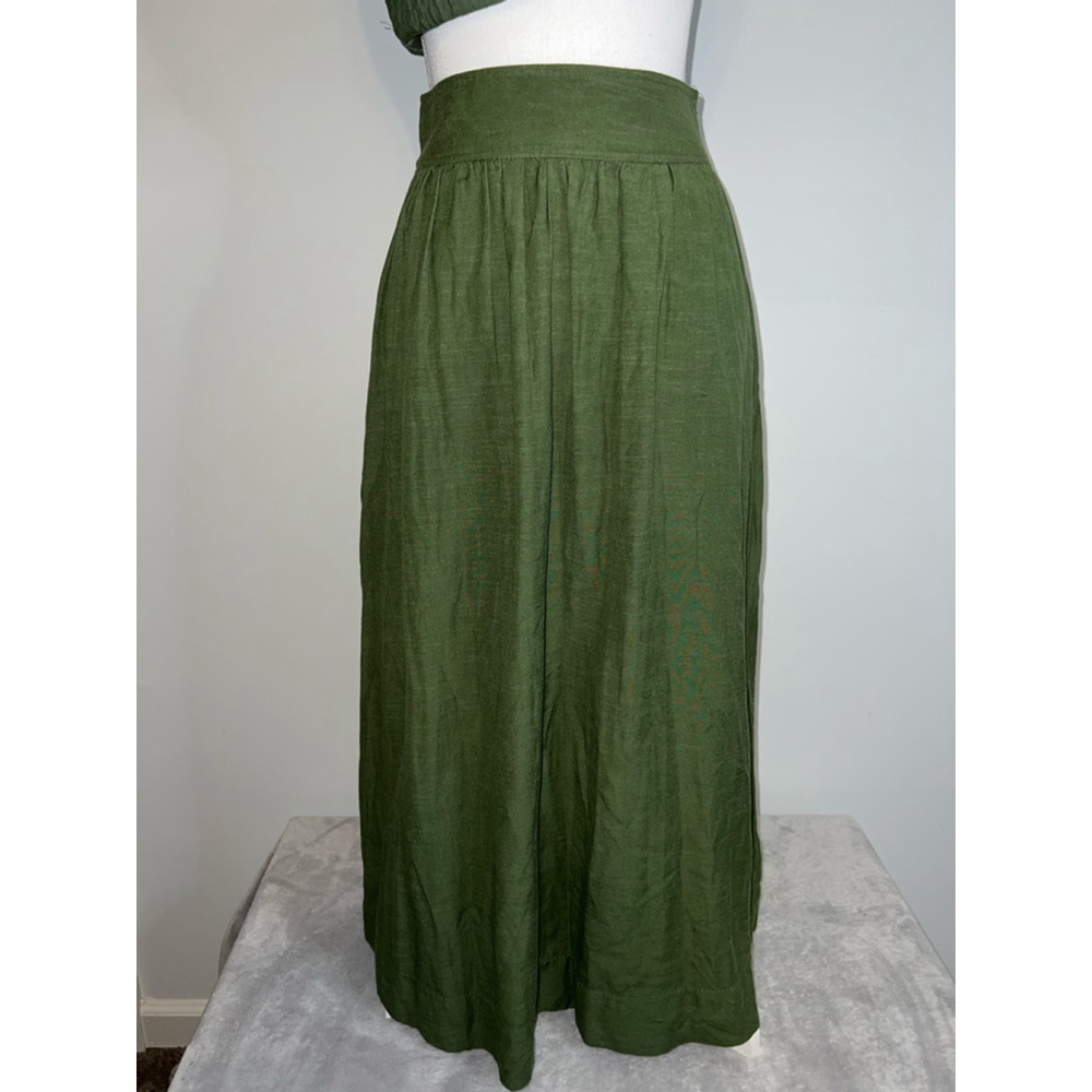 Women's GAP Cotton Green Maxi Skirt Size 0